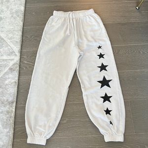 White jogging pants
